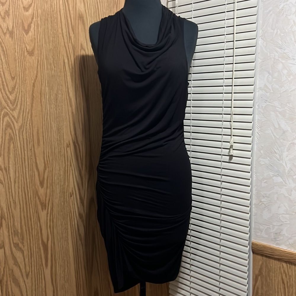 Barney’s New York CO- OP Ruched  black dress